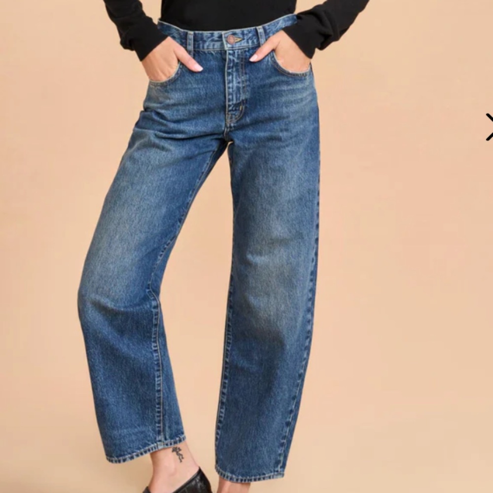 La Ligne Marilyn Mid-Rise Barrel Jean